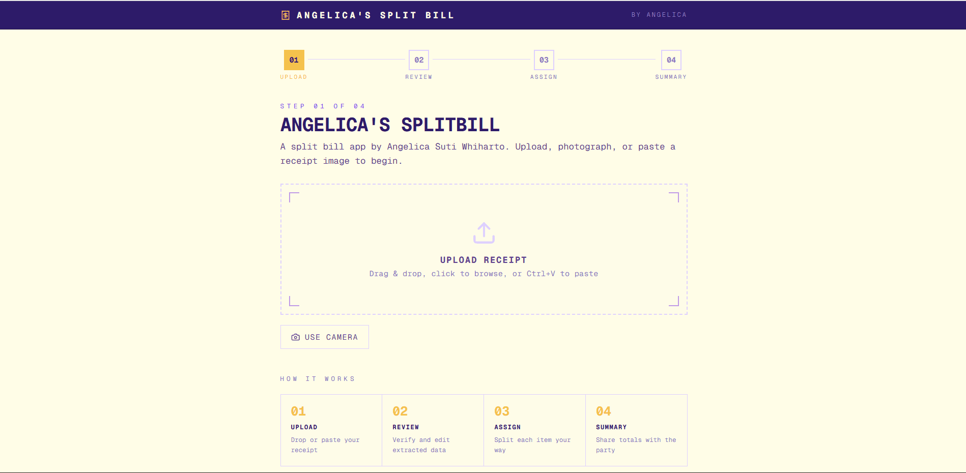 Split Bill Website