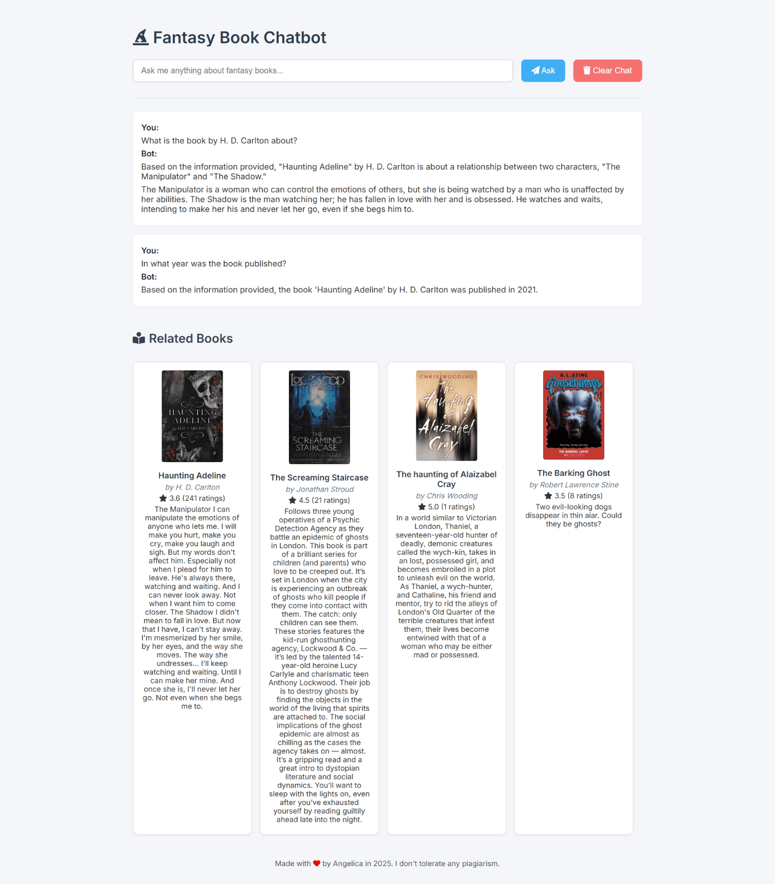 Fantasy Book Chatbot with RAG and Gemini